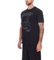 2-Pack U.S. SPORT AMERICA Men's Basic Cotton T-Shirt, Crew Neck, Short Sleeve, Blue/Black