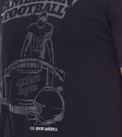 2-Pack U.S. SPORT AMERICA Men's Basic Cotton T-Shirt, Crew Neck, Short Sleeve, Blue/Black