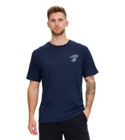 Confezione da 2 T-shirt basic da uomo U.S. SPORT AMERICA in cotone, girocollo, manica corta, blu/nero