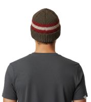 Bonnet d'hiver élégant au crochet, bonnet doux en tricot à rayures, bonnet en coton 7313GUY vert olive/rouge/blanc Bonnet d'hiver élégant au crochet, bonnet doux en tricot à rayures, bonnet en coton 7313GUY vert olive/rouge/blanc