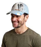 Cappellino da baseball unisex WORLDCUP LEGENDS con design argentino. Cappellino in cotone con stampa Diego Maradona. Visiera curva con effetto rovinato. TC123029WCL Blu/Bianco