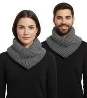 Écharpe ronde large pour femme et homme, écharpe simple en tricot SF158164PLB Gris Écharpe ronde large pour femme et homme, écharpe simple en tricot SF158164PLB Gris