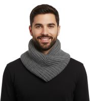Écharpe ronde large pour femme et homme, écharpe simple en tricot SF158164PLB Gris Écharpe ronde large pour femme et homme, écharpe simple en tricot SF158164PLB Gris