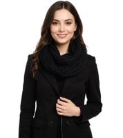 Écharpe à boucle, large écharpe ronde pour femme et homme, écharpe simple en tricot SF158163PLB, noire Écharpe à boucle, large écharpe ronde pour femme et homme, écharpe simple en tricot SF158163PLB, noire