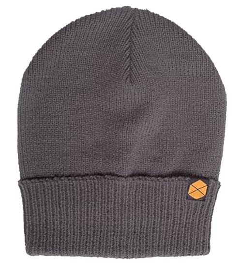 Unisex Beanie Hat for Women and Men with Small Logo Patch KC28QJDES Gray
