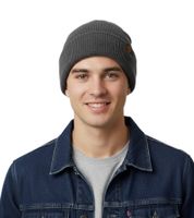 Unisex Mütze Damen und Herren Beanie mit kleinem Logo-Patch KC28QJDES Grau Unisex Mütze Damen und Herren Beanie mit kleinem Logo-Patch KC28QJDES Grau