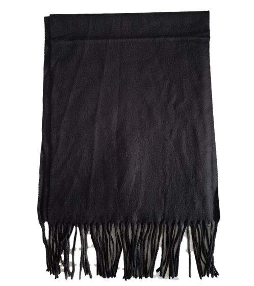Fringed Scarf, Soft Scarf for Women and Men, Simple Autumn Scarf SF157982PLB Black