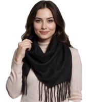 Écharpe à franges, douce et confortable pour femme et homme, écharpe d'automne simple SF157982PLB, noire Écharpe à franges, douce et confortable pour femme et homme, écharpe d'automne simple SF157982PLB, noire