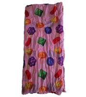 CANDY CRUSH SAGA Scarf with Game Piece Print for Women and Children, Summer Scarf SF030408CCS Pink