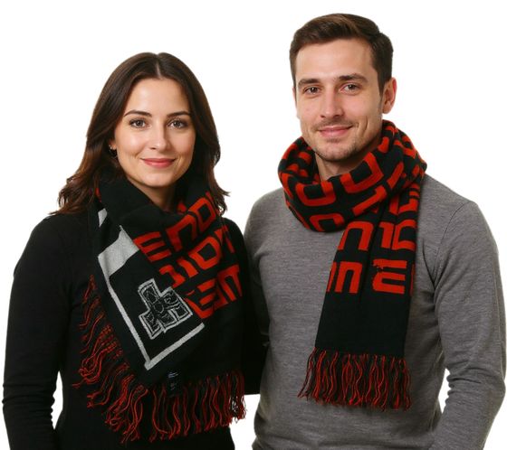 NINTENDO Fringe Scarf, Soft Scarf for Women and Men with Nintendo Print, Autumn Scarf KS165004NTN, Black