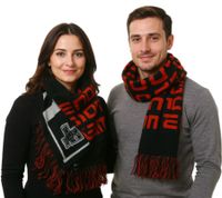 Sciarpa con frange NINTENDO, morbida sciarpa da donna e da uomo con stampa Nintendo, sciarpa autunnale KS165004NTN, nera