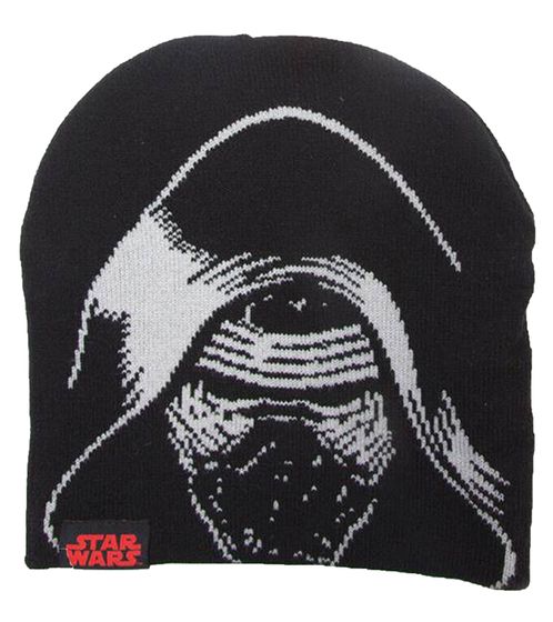 Star Wars The Force Awakens Beanie Knit Hat with Kylo Ren Face KC505011STW Black