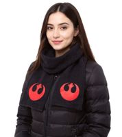 Écharpe Star Wars Alliance Rebelle pour Femme et Homme, Écharpe Tricotée Fan-Wear KS080443STW Noire Écharpe Star Wars Alliance Rebelle pour Femme et Homme, Écharpe Tricotée Fan-Wear KS080443STW Noire
