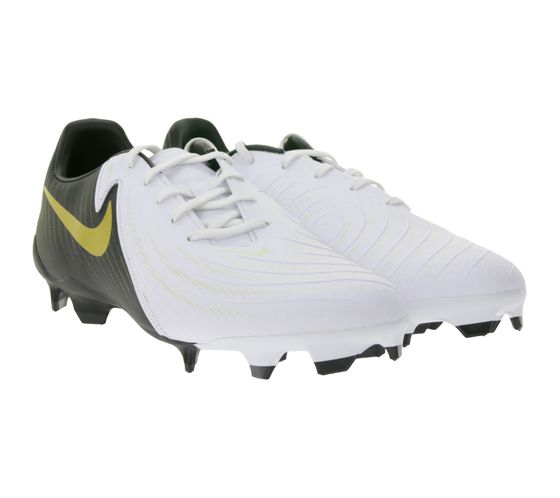 NIKE Phantom GX II 2 FG Academy FG/MG Football Boots with Cushioned Insole, Studded Boots FD6723 100 White/Black