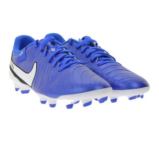 NIKE Phantom Tiempo Legend 10 Academy FG/MG Fußball-Schuhe mit gepolsterte Innensohle Nocken-Schuhe DV4337 400 Dunkelblau