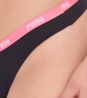 3-pack PUMA women's thong briefs, underwear set, cotton briefs, 701224757 001 Black