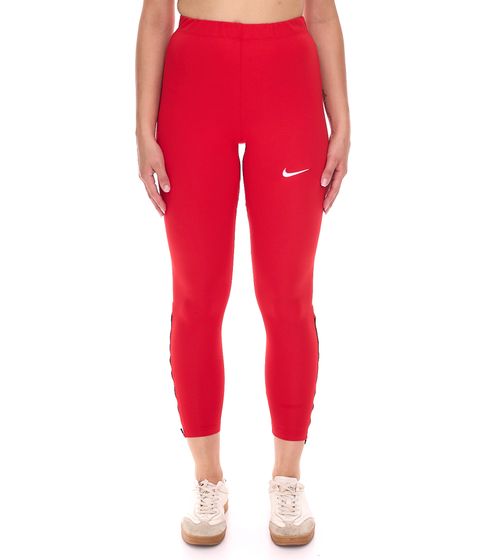 NIKE Sporttight Damen Trainings-Hose mit DRI-FIT-Technologie leichte Sport-Hose atmungsaktive Fußball-Hose Slim-Fit NT0314-657 Rot