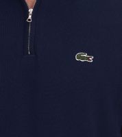 Lacoste Men's Classic Knit Sweater with Logo Embroidery, Long-Sleeved Sweater, AH1980, Black or Blue Lacoste Men's Classic Knit Sweater with Logo Embroidery, Long-Sleeved Sweater, AH1980, Black or Blue