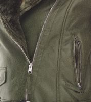 Chaqueta Biker para Mujer, Chaqueta de Transición con Cuello de Solapa, Chaqueta de Piel Sintética 923116 Verde