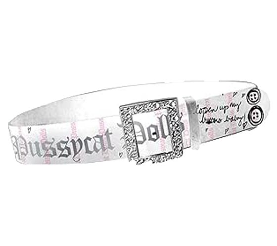 THE PUSSYCAT DOLLS Gürtel für Damen Einheitsgröße 95cm mit auffälliger Schnalle BT110456PCD3 Weiß/Pink