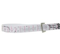 Cinturón para mujer THE PUSSYCAT DOLLS, talla única, 95 cm, con llamativa hebilla, BT110456PCD3, blanco/rosa