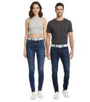 Cinturón para mujer THE PUSSYCAT DOLLS, talla única, 95 cm, con llamativa hebilla, BT110456PCD3, blanco/rosa