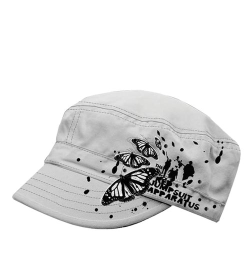 The Red Jumpsuit Apparatus Unisex Cotton Cap in a Military Cut with a Slightly Curved Fit FC110856RJA White