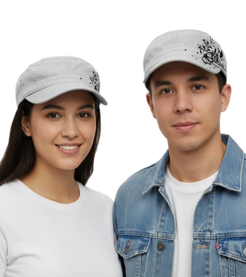 The Red Jumpsuit Apparatus Unisex Baumwoll-Cap im millitärischen Schnitt mit leicht gebogenen Schnitt FC110856RJA Weiß