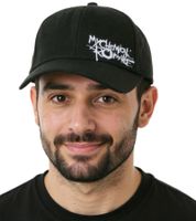 Cappellino unisex My Chemical Romance in cotone con visiera leggermente curva, berretto da baseball TC111925MCR, nero/bianco