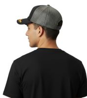 Cappellino da camionista Dope Orange On Black & Leaf, elegante cappellino da baseball, in cotone con inserto in rete, 7330GUY, Nero/Grigio