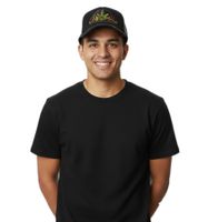 Cappellino da camionista Dope Orange On Black & Leaf, elegante cappellino da baseball, in cotone con inserto in rete, 7330GUY, Nero/Grigio