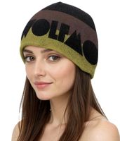 Berretto Wolfmother, berretto caldo, elegante berretto lavorato a maglia, articolo fan KC109932WLM, nero/grigio/giallo