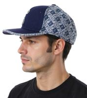 Cappellino unisex Eazy-E con visiera piatta, stile fan dei rapper statunitensi, TC110970ESE3 Blu/Grigio