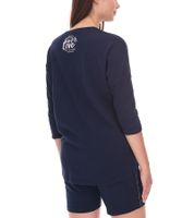 SOCCX by Carina Damen Oversized Sweatshirt mit Rundhals-Ausschnitt Alltags-Pulli SCU-2100-3772 Blau