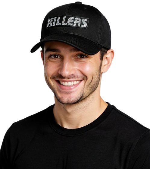 The Killers Unisex Trucker-Cap Rockband mit Logo-Stickerei Base-Cap Baumwoll-Cap Schwarz/Weiß