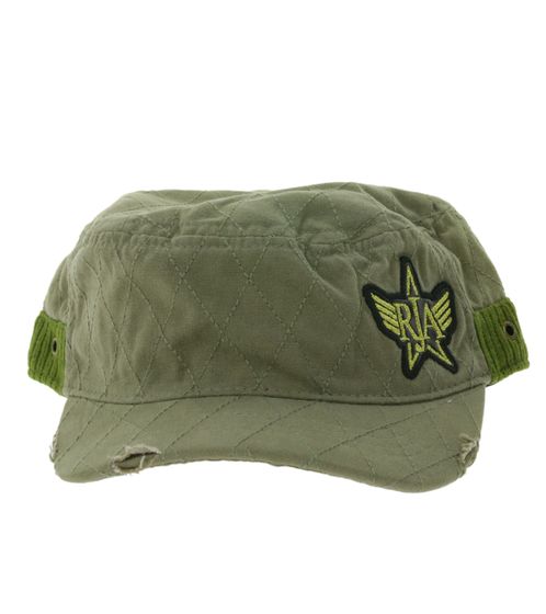 Unisex Cotton Cap in a military-style cut with a slightly curved fit. Field Cap FC110821RJA, Olive Green