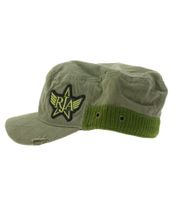 Gorra unisex de algodón con corte militar y un ajuste ligeramente curvado. Gorra de campo FC110821RJA, Verde Oliva