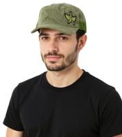 Gorra unisex de algodón con corte militar y un ajuste ligeramente curvado. Gorra de campo FC110821RJA, Verde Oliva