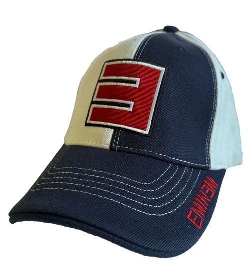 Eminem Unisex Trucker Cap with Logo Embroidery, Stylish Baseball Cap, Fan Merchandise, Navy/White