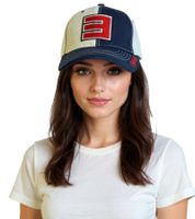 Casquette camionneur unisexe Eminem avec logo brodé, élégante casquette de baseball, accessoire de supporter, bleu marine/blanc Casquette camionneur unisexe Eminem avec logo brodé, élégante casquette de baseball, accessoire de supporter, bleu marine/blanc