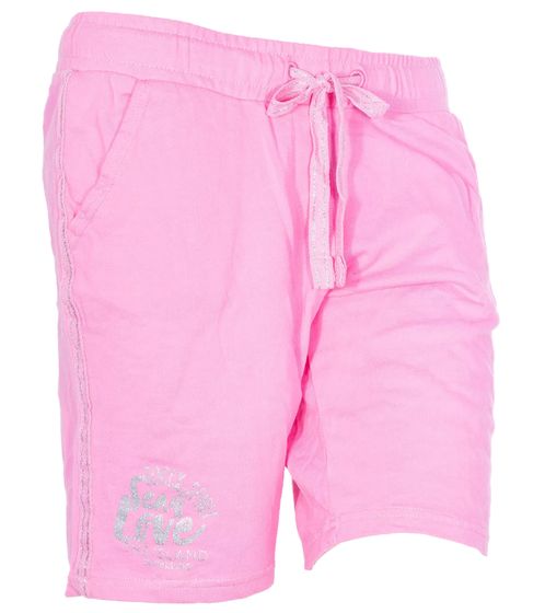 SOCCX Damen Freizeit-Shorts Leggings kurze Baumwoll-Hose Sommer-Shorts 3643388_2007 Rosa