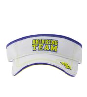 Casquette visière unisexe Drinking Team, élégante en coton, accessoire de fête, 7178BOY, blanche Casquette visière unisexe Drinking Team, élégante en coton, accessoire de fête, 7178BOY, blanche