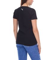 Camiseta PUMA Blank Base para mujer, algodón sostenible, deportiva y fitness 678258 02 negra