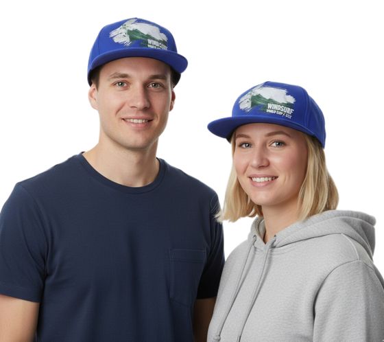 Cappellino da baseball unisex "WINDSURF WORLD CUP SYLT" di Green SYLT, regolabile, con visiera dritta, blu