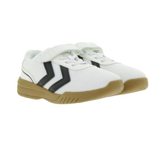 hummel Steady Game Kinder Indoor Schuhe Mädchen und Jungen Hallen-Schuhe 228688 9001 Weiß