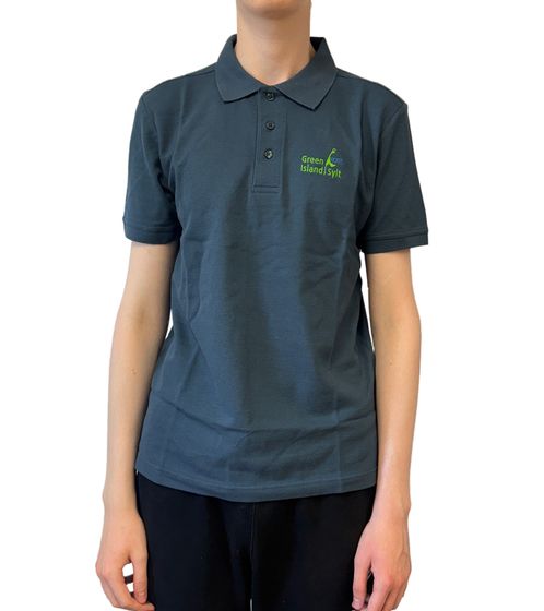 green SYLT Unisex Polo Shirt Slim Fit Cotton Shirt Short-Sleeved Shirt Basic Shirt 0100-009 Blue