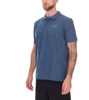 Polo verde SYLT para hombre, corte entallado, algodón, manga corta, básico, 0100-009 azul