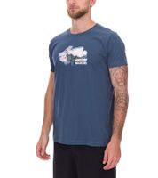 Camiseta de algodón con estampados SYLT "WINDSURF WORLD CUP SYLT" para hombre, color verde 0100-007, azul oscuro.
