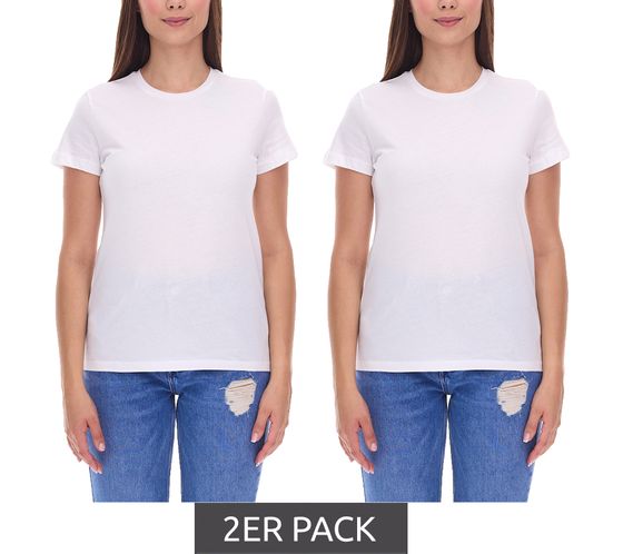 2-pack PUMA Women's T-Shirt, Sustainable Cotton T-Shirt, Simple Sports T-Shirt, Fitness T-Shirt, 678257 01 White