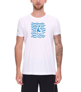 green SYLT Men's Wave-Look Cotton Shirt with Sylt Graphic 0100-007 White